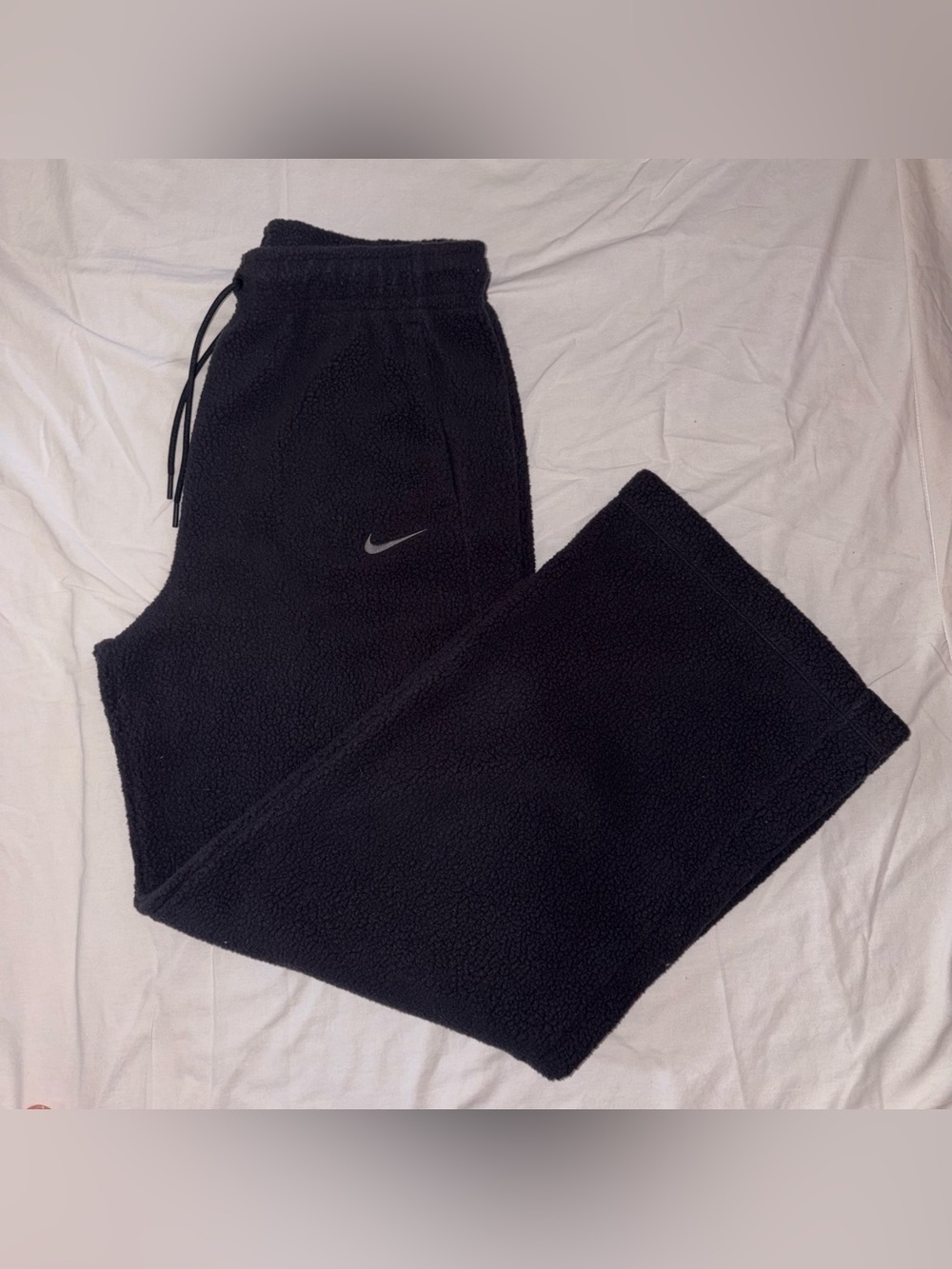 Nike Black Fleece Jogger Pants with Swoosh